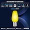 Luxrite C7 LED Yellow Light Bulbs for String Lights 0.5W Enclosed Fixture Rated E12 Candelabra Base, 6PK LR21755-6PK - alternate 2
